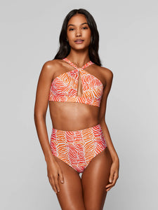 The Saní Bikini Top - Tiger Leaf Print