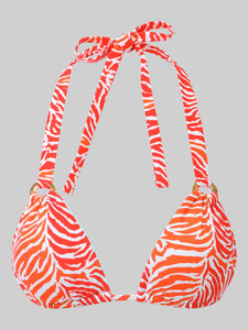 The Tamarama Triangle Bikini Top - Tiger Leaf Print