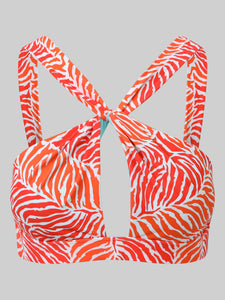 The Saní Bikini Top - Tiger Leaf Print