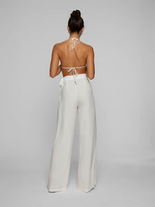 Santai Relaxed Trouser - Off White Wave