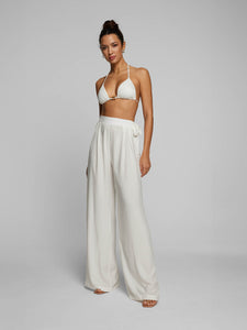 Santai Relaxed Trouser - Off White Wave