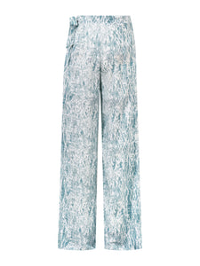 Santai Relaxed Trouser - Icy Rivulet Print